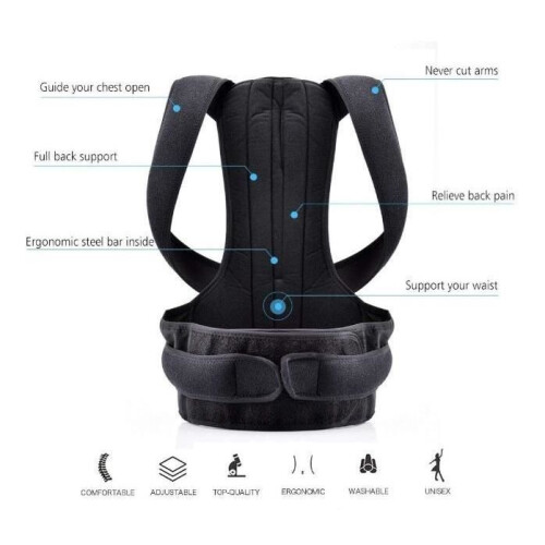 Posture Corrector - Size XL - Adjustable - Comfortable - Black 2