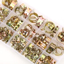 Collier de serrage perforé en zinc coloré pour tuyau d'air - 115 pièces