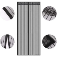 FREOSEN Magneettinen Hyttysverkko Oville - 100x210CM - Sivulta Rullattava - Tarranauha