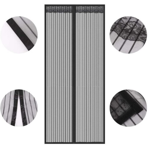 Μαγνητική σίτα κουνουπιών πόρτας FREOSEN - 100x210CM - Πλαϊνό τυλιγμένο - Velcro 1