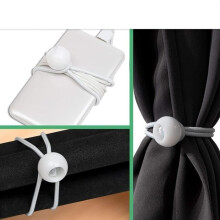 Packung mit 50 KAKOO Langschlaufen-Gummiseilen – Weiß – 15 cm