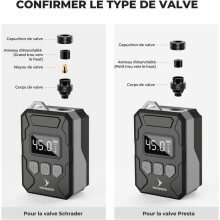 Mini Bicycle Pump, YOUNGDO Portable Air Compressor, Cordless Rechargeable Electric Inflator for Bicycles, Balls, Motorcycles