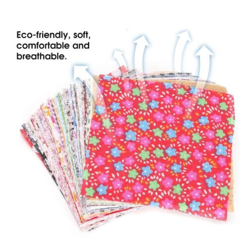 RIN Carrés de coton patchwork - 100 pièces - Accessoires de couture DIY 2