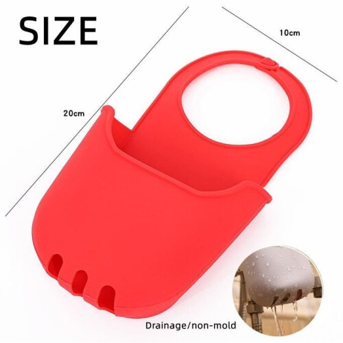 Porte-éponge en silicone - MARQUE - Panier suspendu - Drainage rapide - Multi-usage - Gain de place 1