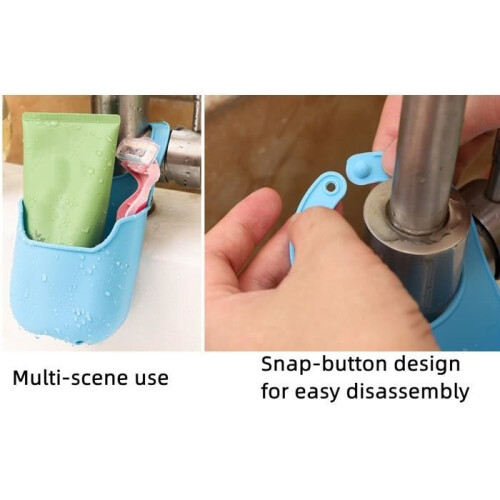 Porte-éponge en silicone - MARQUE - Panier suspendu - Drainage rapide - Multi-usage - Gain de place 2