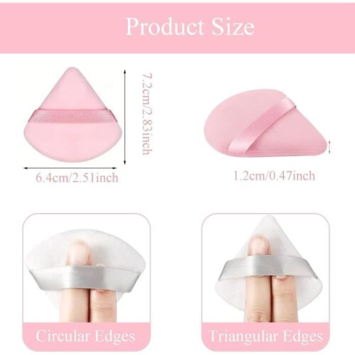 Houppette à maquillage - Non spécifié - 16 pièces - Réutilisable - Douce - Triangle 1