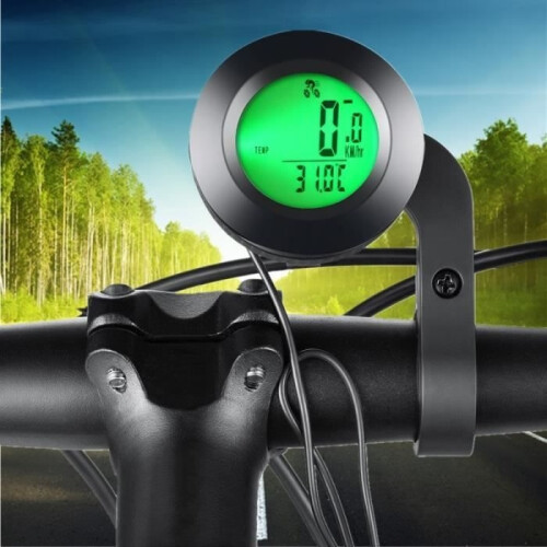 Bike Computer - Accepts - Wired - Waterproof - 3-Color Backlight - LCD 1