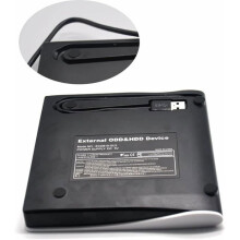 Externe dvd-drive, externe cd/dvd-brander met USB 3.0, ultradunne draagbare cd/dvd-drive +/- R-ROM-RW-recorder voor desktop