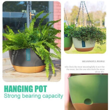 Hanging plant pot - MOTHINESSTO - Double chain - 5 colors - Minimalist design - Removable tray