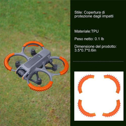 Propeller Guard Protector Accessories for -Avata 2, Drone Bumper Anti-Collision Shockproof Prop Protector Orange 2