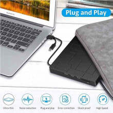Lecteur CD/DVD externe, graveur DVD/CD externe USB 3.0 et Type-C, avec lecteur de cartes SD/TF et port USB, lecteur CD/DVD 7 en 1