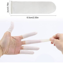 Latex Finger Cots - 100pcs - Waterproof - Flexible - Medium Size