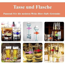Glazen marker - Siliconen - 12 kleuren - Herbruikbaar - Elastisch - Gemakkelijk te herkennen