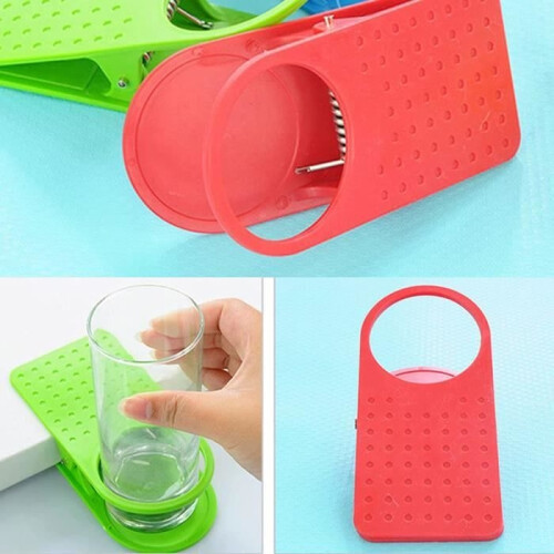 Cup Clip, 4pcs Universal Desktop Cup Clips for Cup Holders, Tabletop Office Side Bottle Holder, Tabletop Side Cup Holder 1