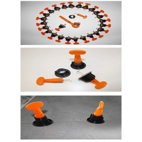 Niveleuse à carrelage, kit de nivellement de 50 pièces, système de nivellement, kit