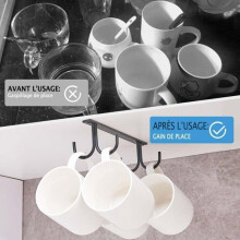 Ripustettava mukiteline - LARGEIGHT - 2 kpl:n setti - Metalli - Useita värejä - Nykyaikainen