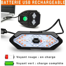 Clignotants et feu arrière pour vélo avec effets sonores - HAUTSTORE - 5 modes d'éclairage différents