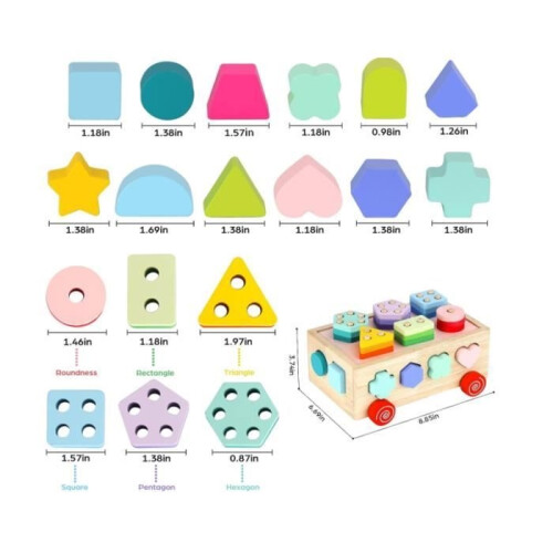 Educational Toy - Shape Sorter Blocks - Fine Motor Skills - 12 Months - Unisex 1