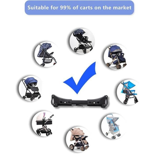 3-Piece Universal Stroller Connectors, Adjustable Double Hook Stroller Connectors, Portable Safety Connection 2