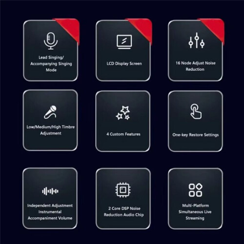 X7 Live Streaming Sound Card Voice Changer DJ Mixer Effects for PC Smartphone Computer Audio Interface Console Card 1