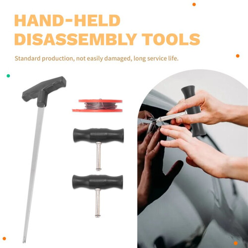 Auto Windshield Glass Removal Tool Kits Non Slip Compact Comfortable Grip Easy to Use Universal 2