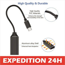 USB-C - HDMI -sovitin - Cuszwee - 4K - Thunderbolt 3 -yhteensopiva - MacBookille - valkoinen johto