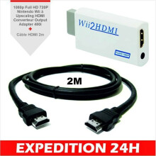 HDMI adapter - STRAßE GAME - Wii - 720P and 1080P HD output - 1.5 m HDMI cable included - Plug and Play