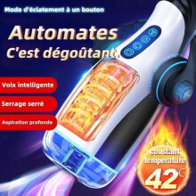 Penispompen, automatische handsfree masturbators, 8 vibratiestanden, slim, seksspeeltjes