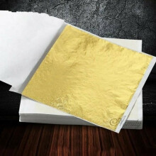 Set van 200 vellen bladgoud voor retouches, 9x9 cm, voor knutseldecoratie, glanzende afwerking