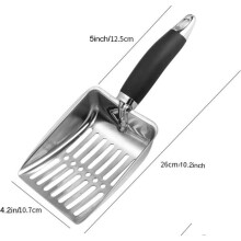Litter scoop - Metal - 26 cm - Ergonomic - High quality - Effective cleaning