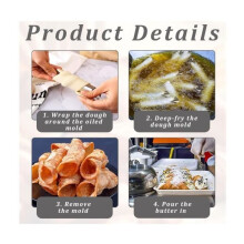 12-Piece Mold Set, Stainless Steel Cream Molds, Cannoli Tube Molds, Stainless Steel Cream Cake Molds