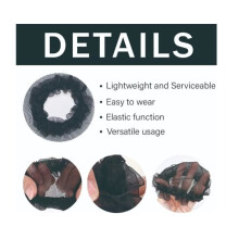 Hair Bun Net - Noname - 10 Pcs - Elastic - Black - Comfortable and Practical