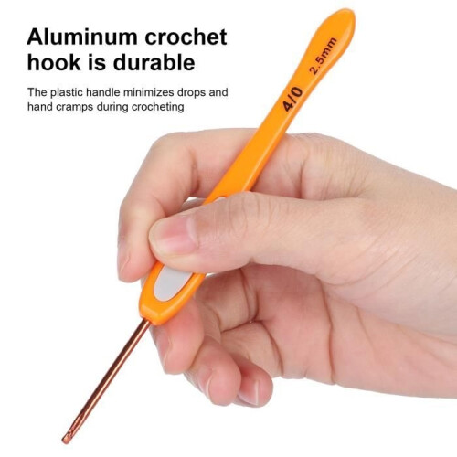 Crochet kit - Brand - Model - Ergonomic plastic handle - 9 needle sizes 1