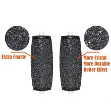 Extra Coarse Replacement Rollers for Scholl Velvet Smooth Express Pedi Electric Foot File, Pack of 6