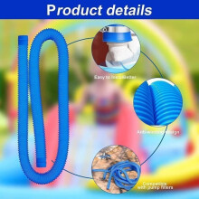 Schwimmbadschlauch – 32 mm – Länge: 150 cm – Blau – 2 Schläuche – Für Filterpumpen und Meerwassersysteme