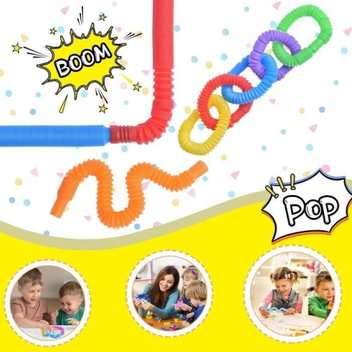 Αισθητηριακά παιχνίδια - Pop Tube - Πολύχρωμα - 24 τεμάχια - Αντιστρες - Εκπαιδευτικά