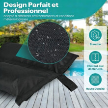 600D Zeltgewichtssäcke – Set mit 4 Sandsäcken für Pavillons, Stabilisierungsgewichte mit verstellbaren Gurten