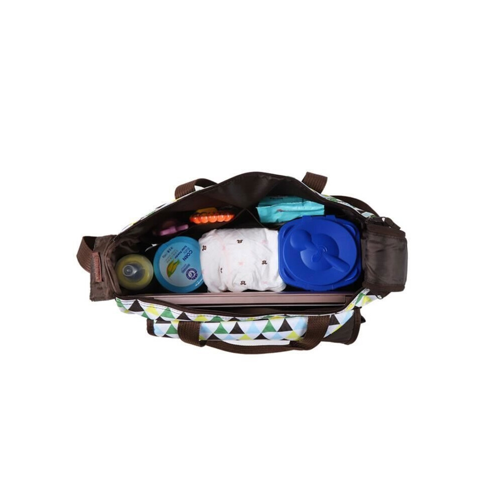 5-Piece Baby Diaper Bag Set For Moms, For Outings And Travel - Brown Aihontai