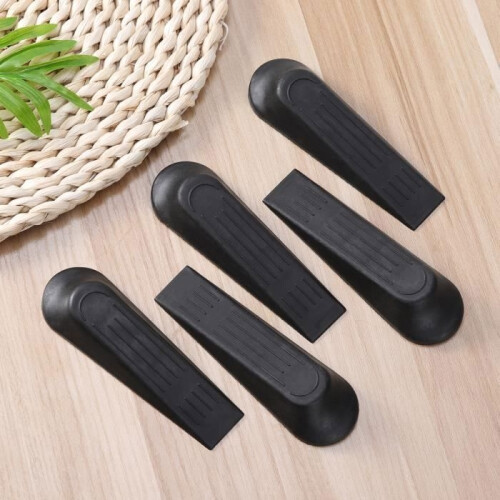 Deurstopper - Hout - Zwart - 5 stuks - Halfrond 2