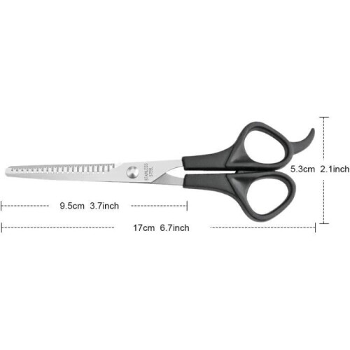 Ciseaux de coiffure - Asdirne - Ciseaux à effiler - Acier inoxydable - 22 dents - Professionnels 2
