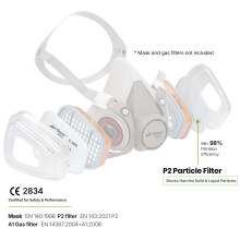AirGearPro C500 Filters for Reusable Respirator Mask AntiDust Respira