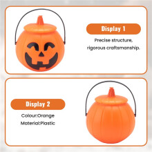 Pumpkin Candy Bucket,Halloween Pumpkin Bucket,Trick or Treat Pumpkin Bucket Jack Lantern Candy Basket Halloween Party