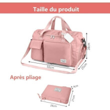 Large Capacity Foldable Travel Bag, Lightweight Waterproof Carry Bag, Sports Backpack with Separate Dry and Wet Compartments, 35L/50L