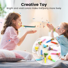 25-Piece Party Decoration Whistle Set, Colorful Children's Birthday Whistle Suitable for Halloween and Birthday Parties, Random Delivery