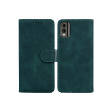 Étui de téléphone à rabat en cuir vert, compatible avec Nokia XR20
