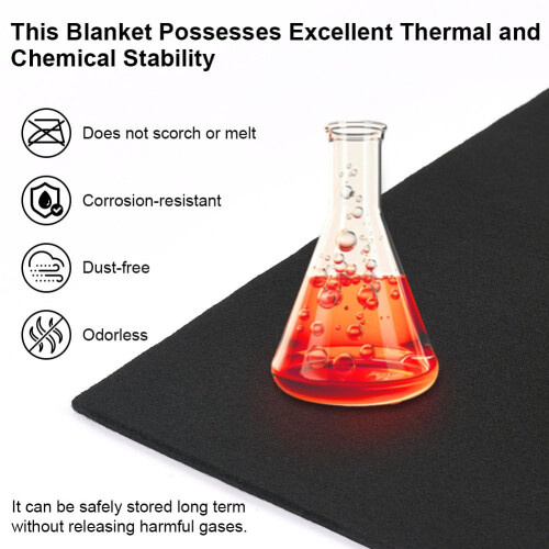 Flintronic Welding Blanket Fireproof, 30 x 23 x 0.5CM Carbon Felt 2