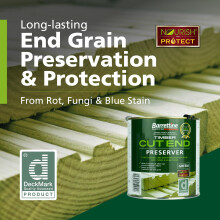 Barrettine Timber Decking Green Cut End Wood Preserver 1L Long Lasti
