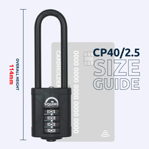 Squire Squire Combination Padlock CP4025 – 40mm Long Shackle Combination Padl 1