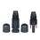 Cable connectors - MC4 - 10 pairs - Male/Female - 63 A - Black 4