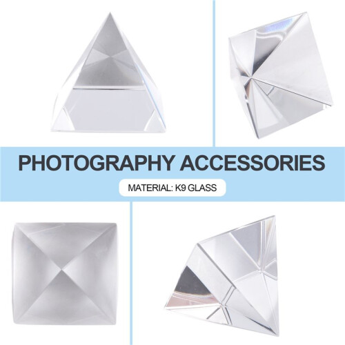 Prism Optical Glass Pyramid 40mm High Rectangular Polyhedron Suitable for Teaching Experiments 1